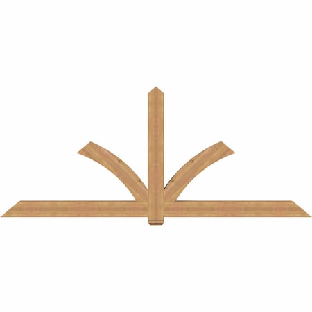 Ekena Millwork Redmond Timber Gable Bracket, Western Red Cedar, 108"W x 45"H x 5 1/2"D x 5 1/2"F, 10/12 Pitch GBW108X45X0606RED00SWR